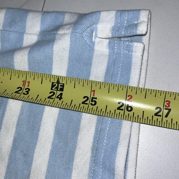 Bannna Republic Performance Pique Sky Blue Striped Casual Polo Collar Shirt - Picture 8 of 9